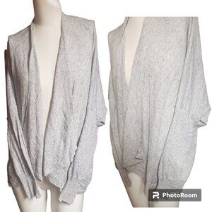 Grey dolman sleeve cardigan